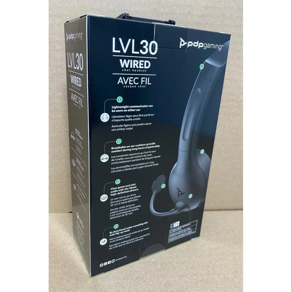 PDP LVL30 Wired Headset Noise Canceling‎ Mic Single Sided One Ear for PC Xbox